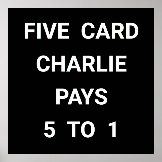 Poster Cinq Cartes Charlie - Émission TV des Amis - Poste (Devant)