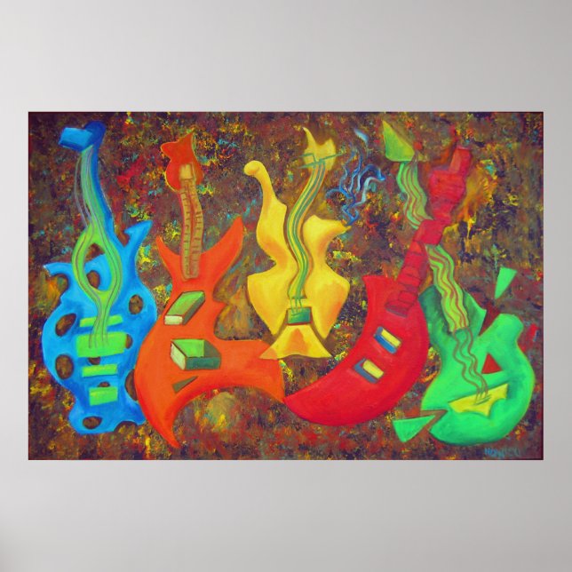 POSTER CINQ GUITARS (Devant)