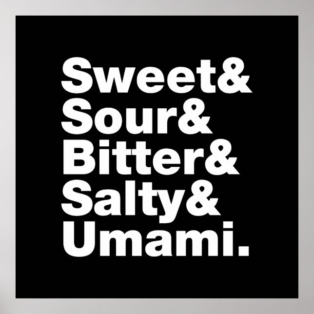 Poster Cinq saveurs de base (Devant)