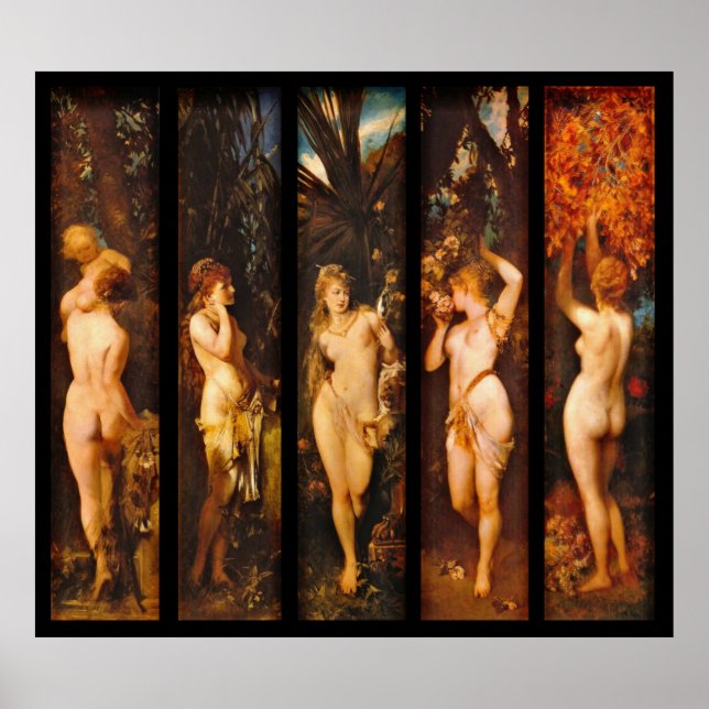 Poster Cinq sens 1872 (Devant)