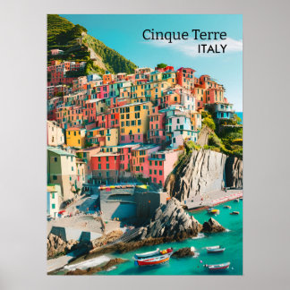 Poster Cinque Terre, Italie - Photo personnalisable