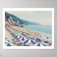 Cinque Terre Italie Plage Vintage Photo Voyage