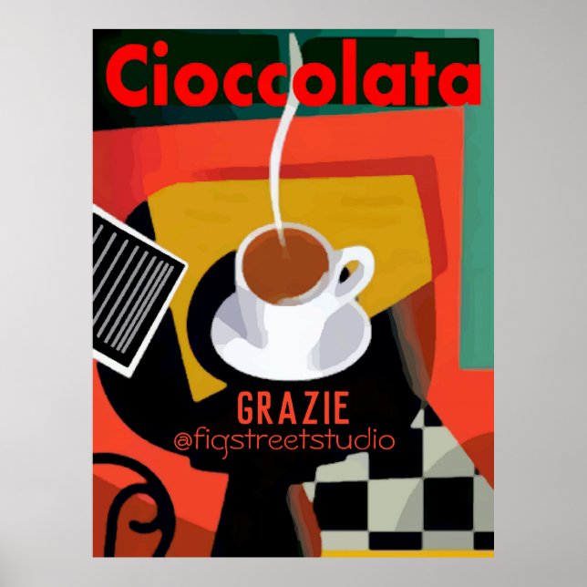 Poster Cioccolata, Chocolat chaud italien, modifier le te (Devant)