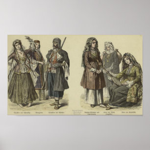 Poster Circassiens, Tatars, Turcs, Zaurnåa