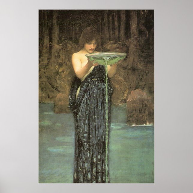 Poster Circe Invidiosa Par J W Waterhouse 1892 (Devant)