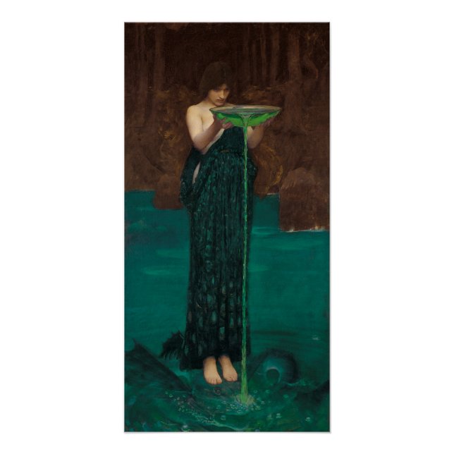 Poster Circe Invidiosa par John William Waterhouse (Devant)