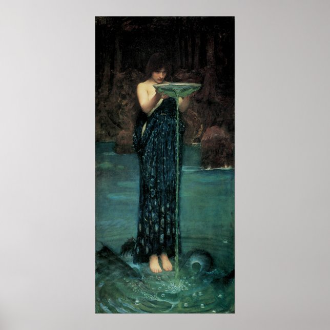 Poster Circe Invidiosa par John William Waterhouse (Devant)