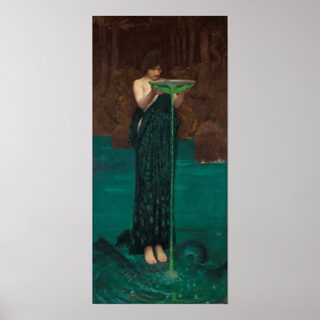 Poster Circe Invidiosa par Waterhouse (Devant)