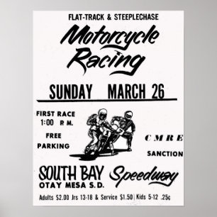 Poster Circuit automobile South Bay Speedway Otay Mesa