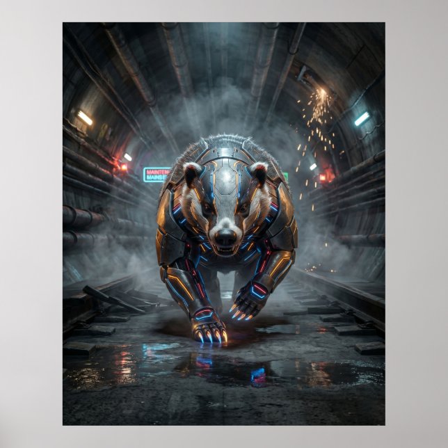 Poster Circuit Badger Tunnel Rush (Devant)