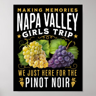 Poster Circuit de vignobles de Napa Valley entre filles d