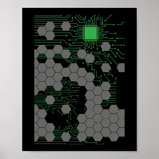 Poster Circuit électronique (Devant)