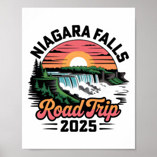 Poster Circuit routier aux chutes du Niagara 2025 Voyage 