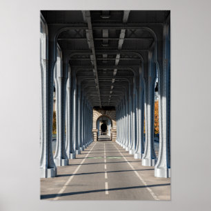 Poster Circuit sur le pont Bir-Hakeim - Paris, France