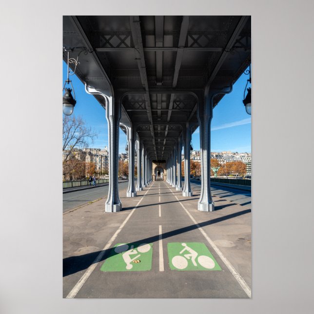 Poster Circuit sur le pont Bir-Hakeim - Paris, France (Devant)