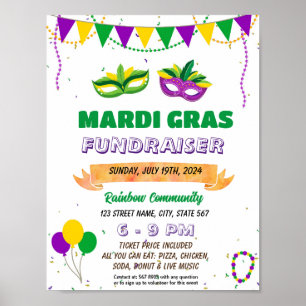 Poster Circulaire de collecte de fonds Mardi Gras modifia