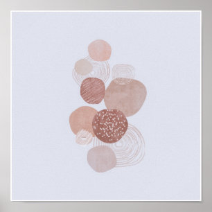 Poster Circulaire Organique Simple Boho Dessins Boho Chic