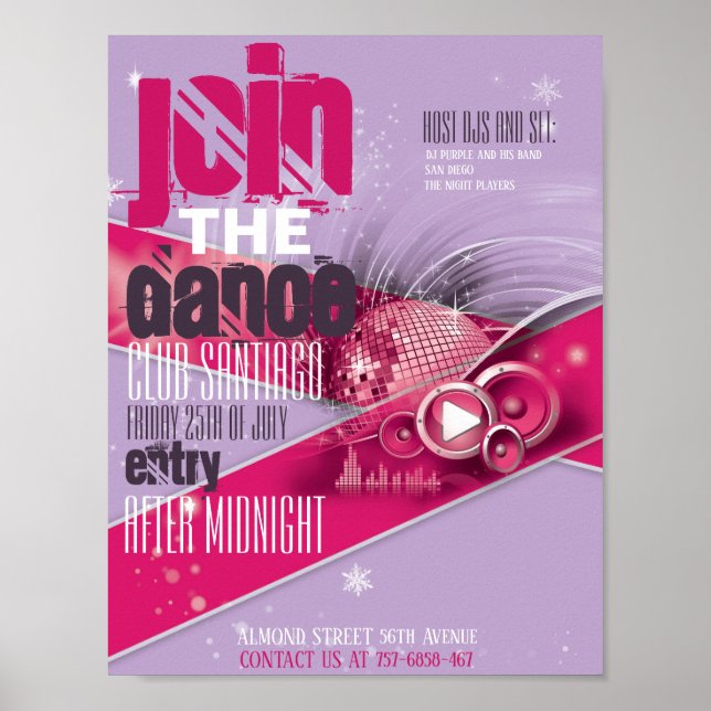 Poster Circulaire promotionnelle Club et Danse (Devant)