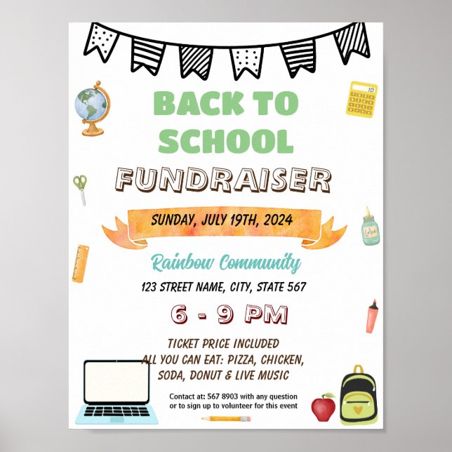 Poster Circulaire scolaire de tutorat modifiable (Devant)