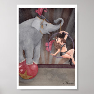 Poster Circus Act Art Print adapté à l'encadrement Mirand