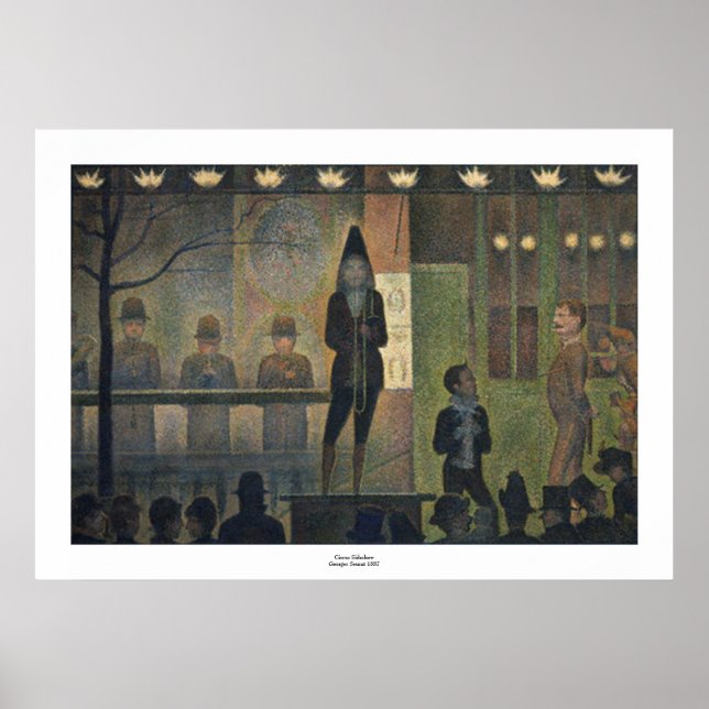 Poster Circus Sideshow par Georges Seurat (Devant)