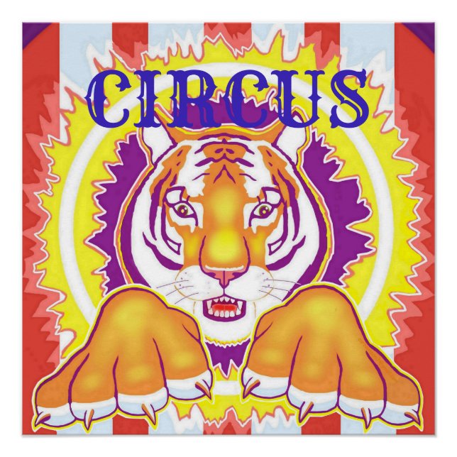 Poster Circus Tiger 20x20 (Devant)