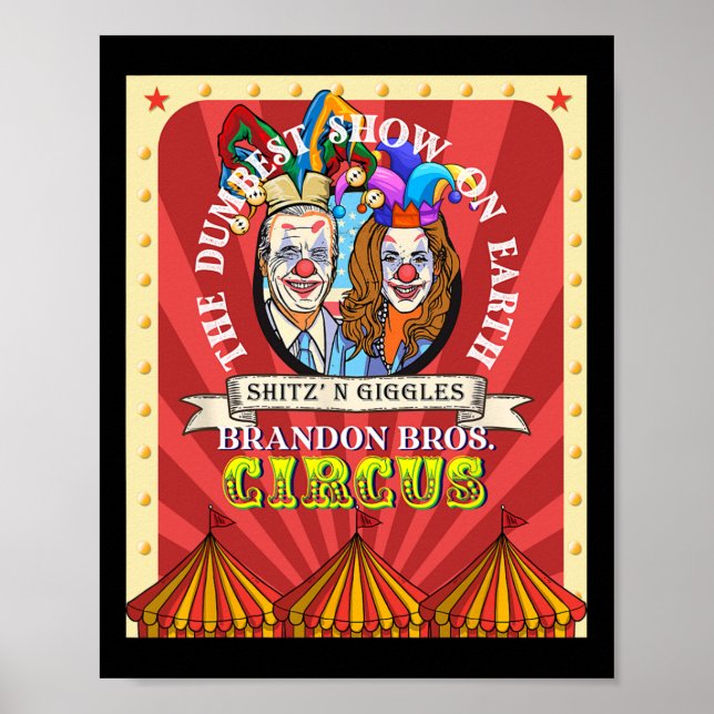 Poster Cirque démocrate libéral Dumbest Harris Squad Fun  (Devant)