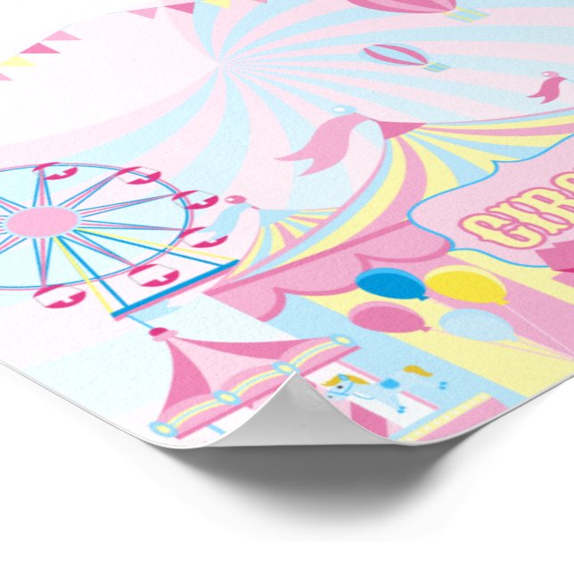 Poster cirque rose (Coin)