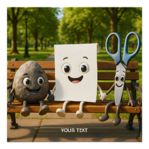 Poster Ciseaux de papier Imaginaire Roche