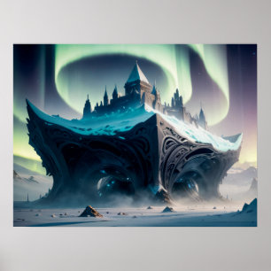 Poster Citadelle polaire bâtie sur la structure extraterr