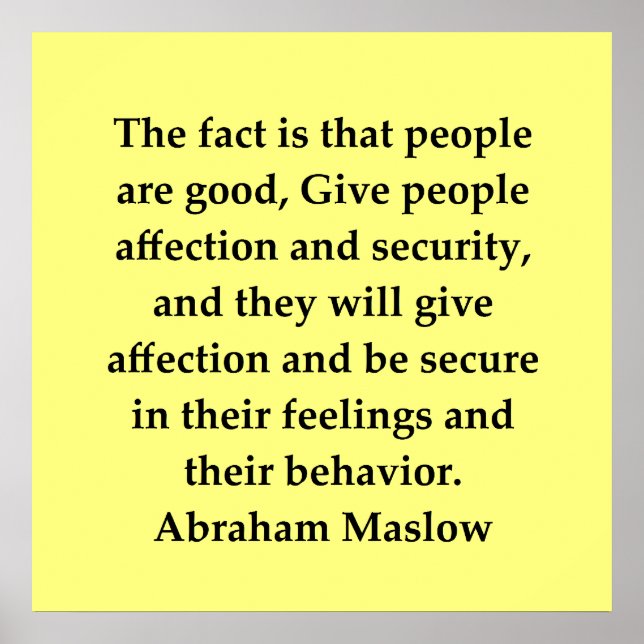 Poster citation abraham maslow (Devant)