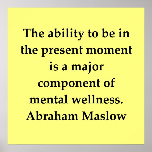 Poster citation abraham maslow (Devant)