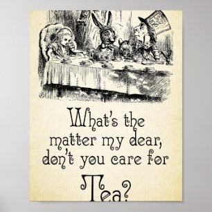 Poster Citation Alice in Wonderland - Thé - Citation de l