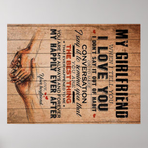 Poster Citation Amour Pour Petite Amie, Petite Amie Cadea