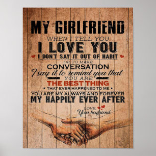 Poster Citation Amour Pour Petite Amie, Petite Amie Cadea