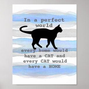 Poster Citation amoureux des chats sur la conception des 