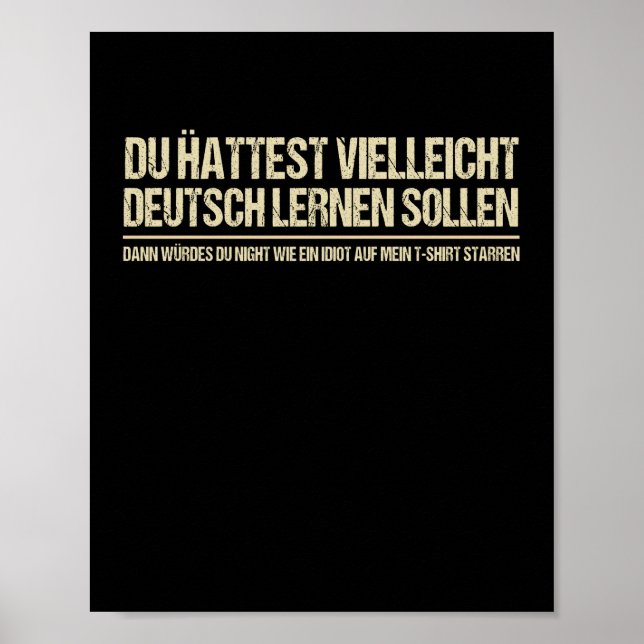 Poster Citation-Amusant Conférencier allemand Deutschland (Devant)