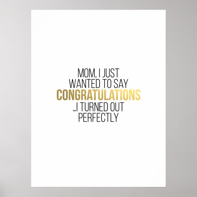 Poster Citation amusante de la Fête des Mères pour MOM (Devant)