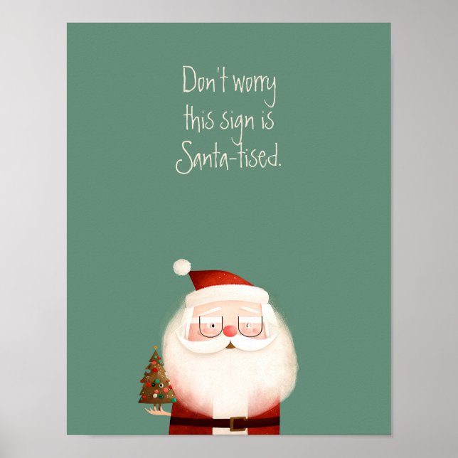 Poster Citation amusante du Père Noël publiée par père No (Devant)