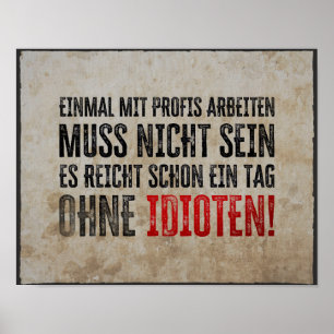 Poster Citation amusante sur le travail et les collègues