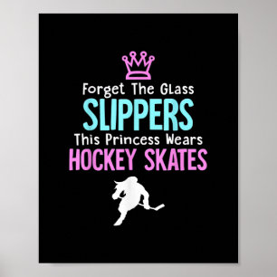 Poster Citation Cadeau Femme de hockey sur glace mignonne