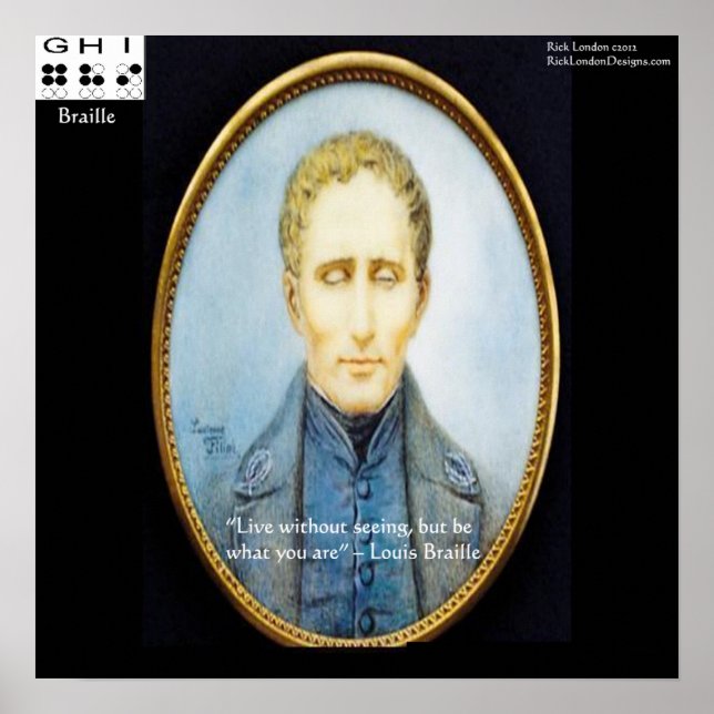 Poster Citation célèbre de Louis Braille (Devant)