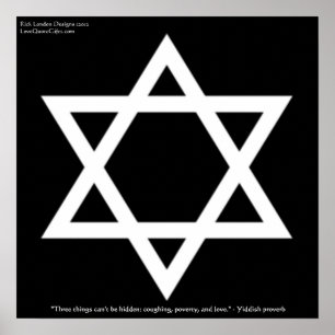 Poster Citation célèbre en yiddish concernant l'affiche d