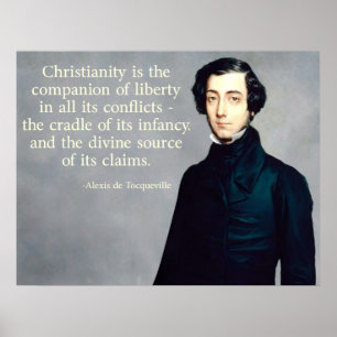 Poster Citation chrétienne de Tocqueville