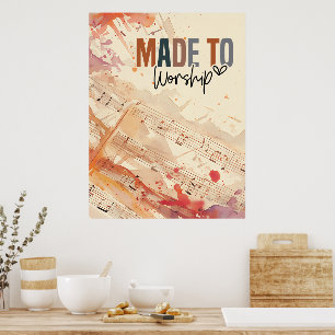 Poster Citation chrétienne inspirée faite pour le culte