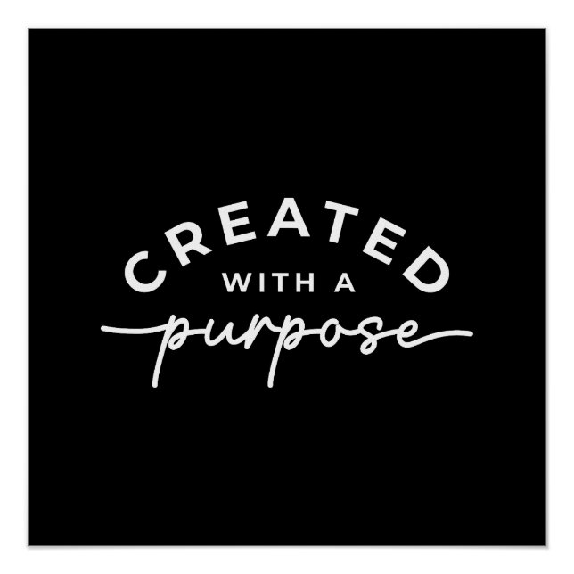 Poster Citation chrétienne noire (Devant)