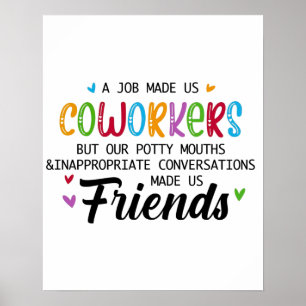 Poster Citation Coworker - Travail Fait Nous Coworkers Am