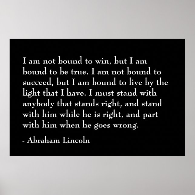 Poster Citation d'Abraham Lincoln (Devant)