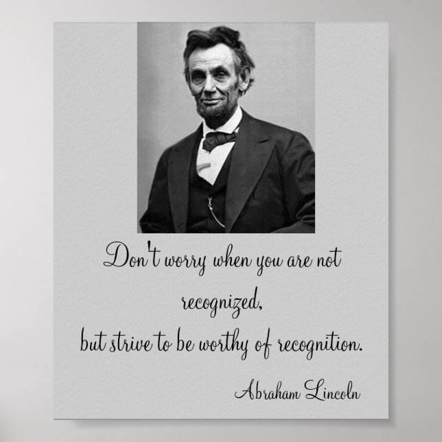 Poster Citation d'Abraham Lincoln (Devant)