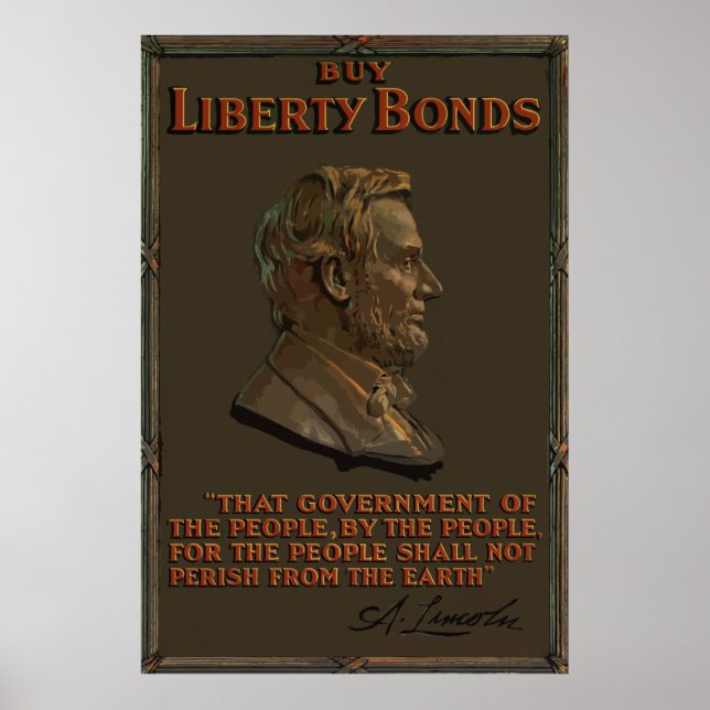 Poster Citation d'adresse Lincoln Gettysburg (Devant)